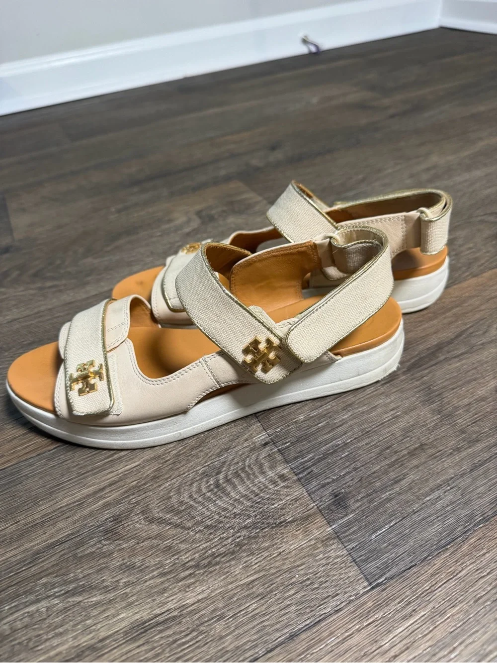 Tory Burch cream straps